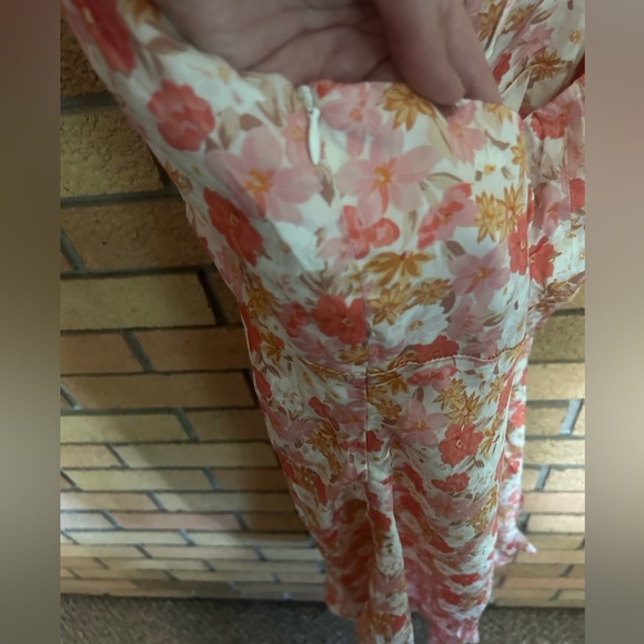 NWT MON RENN Hillside Floral Mini Dress Strappy Pink Size Large/12 - Picture 5 of 6